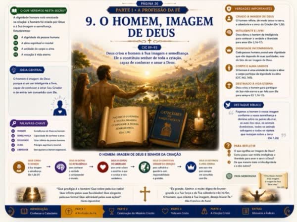 Página do Mapa do Catecismo: O homem, imagem de Deus
