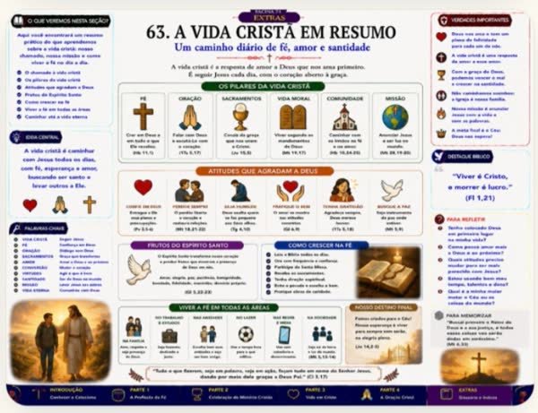 Página do Mapa do Catecismo: A vida cristã em resumo