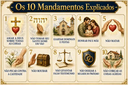 Os 10 Mandamentos Explicados — infográfico